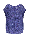 Hana cropped sleeveless cardigan - Mauve blue speckles mohair