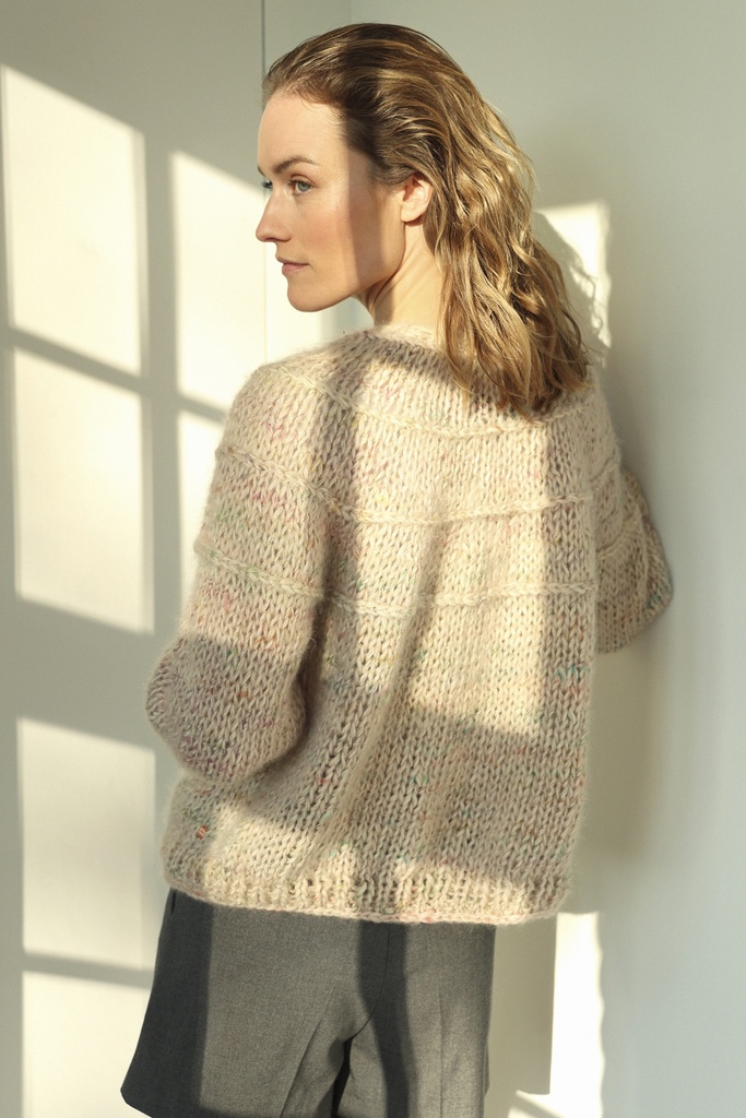 AMELIA CARDIGAN - PAVONE GREEN/YELLOW PASTEL