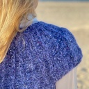 Hana cropped sleeveless cardigan - Mauve blue speckles